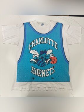 Vintage 90s Charlotte Hornets Salem Sportswear XL USA NBA Hugo Mascot tee